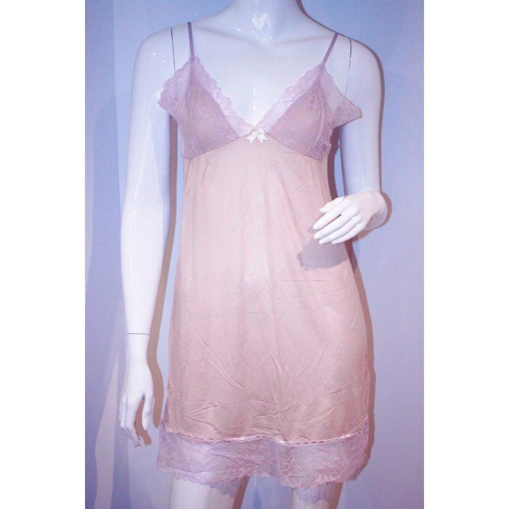 CYNTHIA ROWLEY Slip CAMISOLE Dress LACE Lounge SLEEPWEAR Teddy M